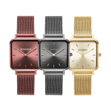 low quantity oem private label women quartz square watches ladies wholesale bulk